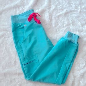 Figs Neon Blue Zamora Jogger XS Petite